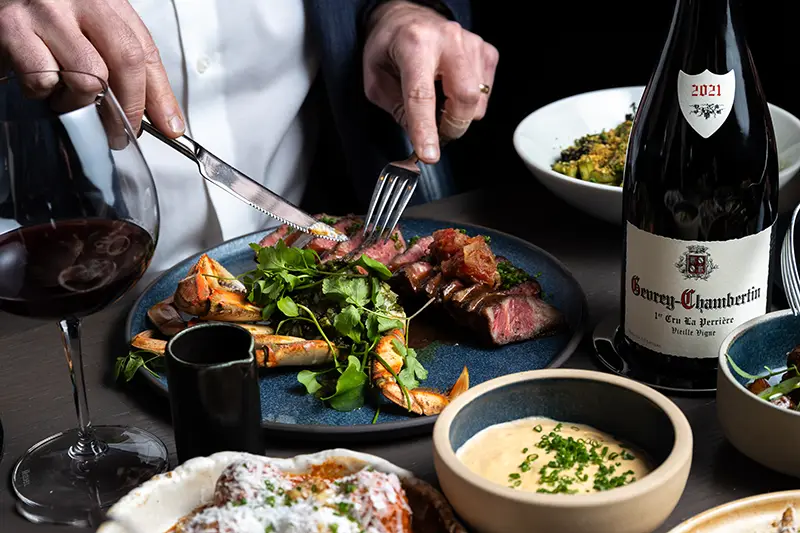 An indulgent steak meal at The Courtney Room restaurant